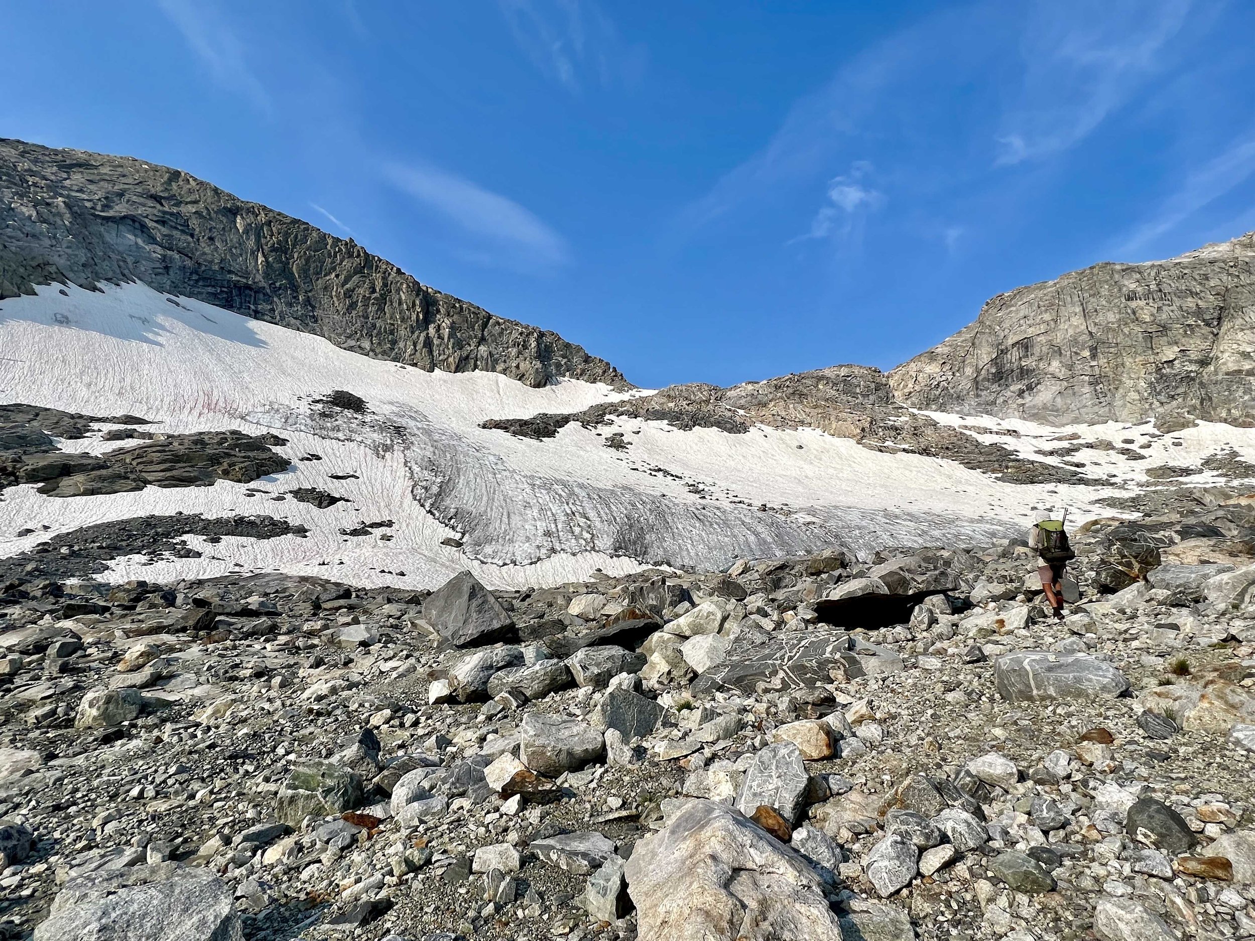  Nick walking up to the glacier 