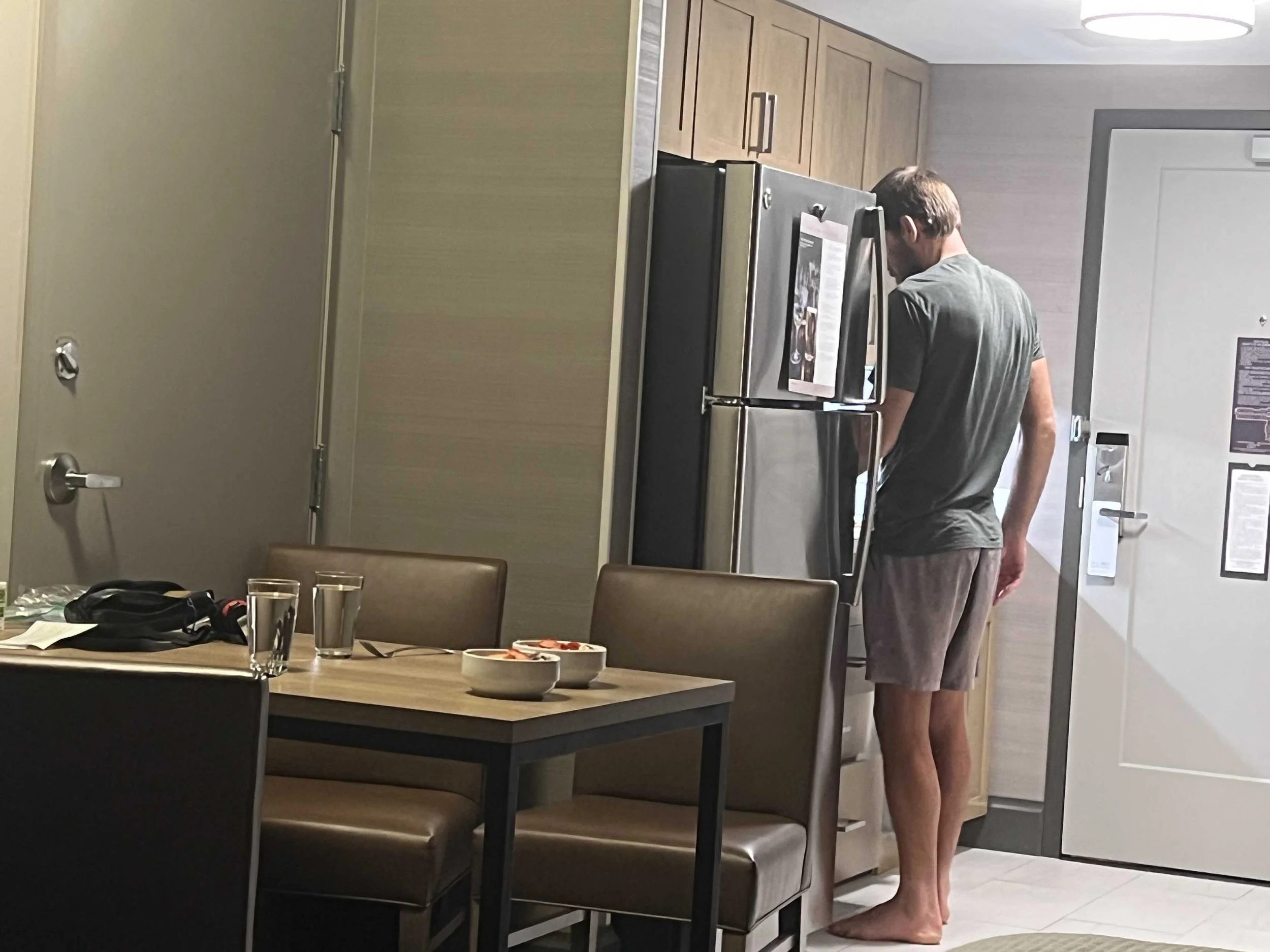  Nick cooking dinner while I worked on the blog 