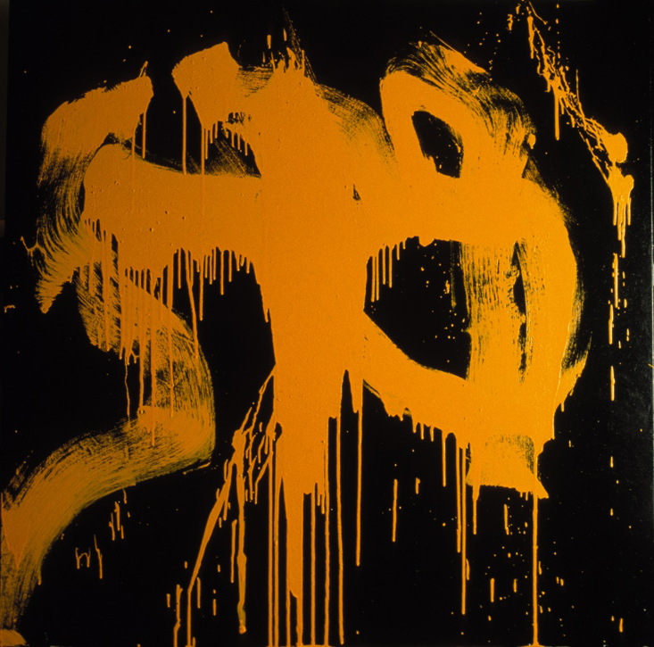 Yellow on Black    oil on canvas   1996