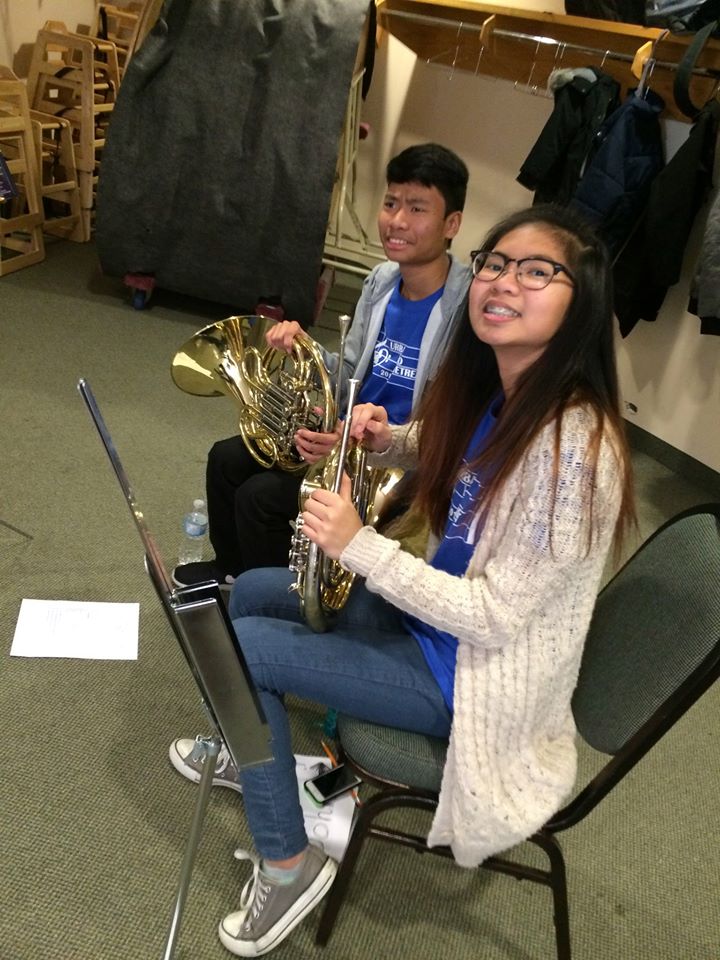Grade 10 Urban Band Retreat 2015 Gotta love the Horn Section. Nice face John... someone must have just emptied a spit valve! 