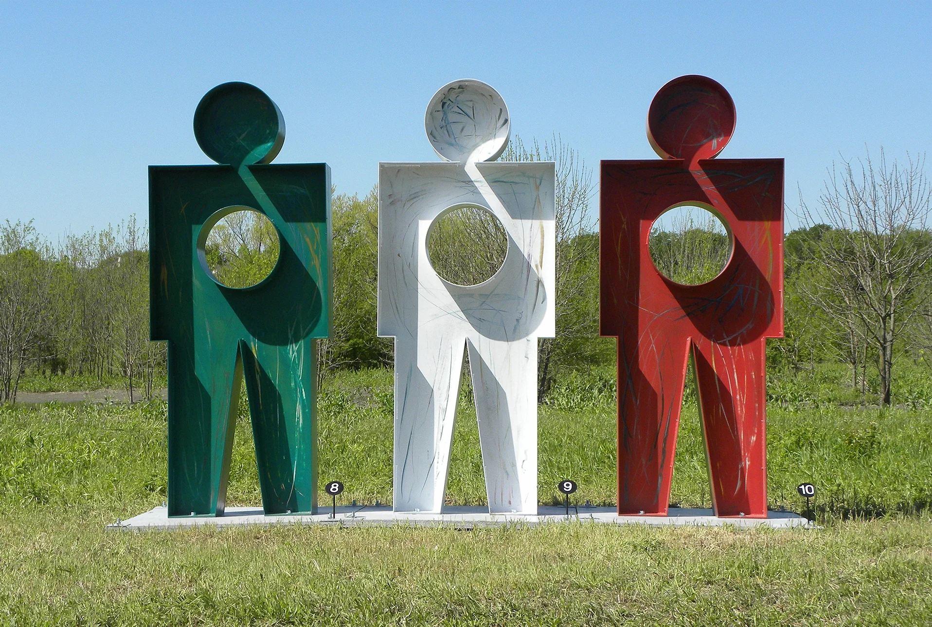   Figure No. 8-9-10 , 2018 Steel, enamel 96”x 44”x 9” 