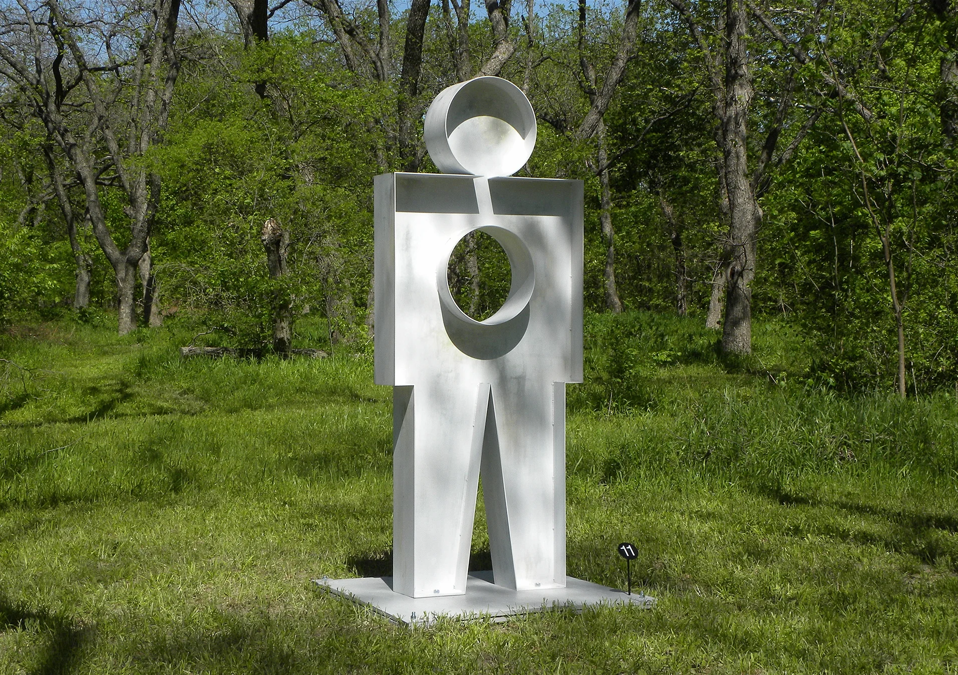   Figure No. 11 , 2018 Steel, enamel, graphite 96”x 44”x 9” 