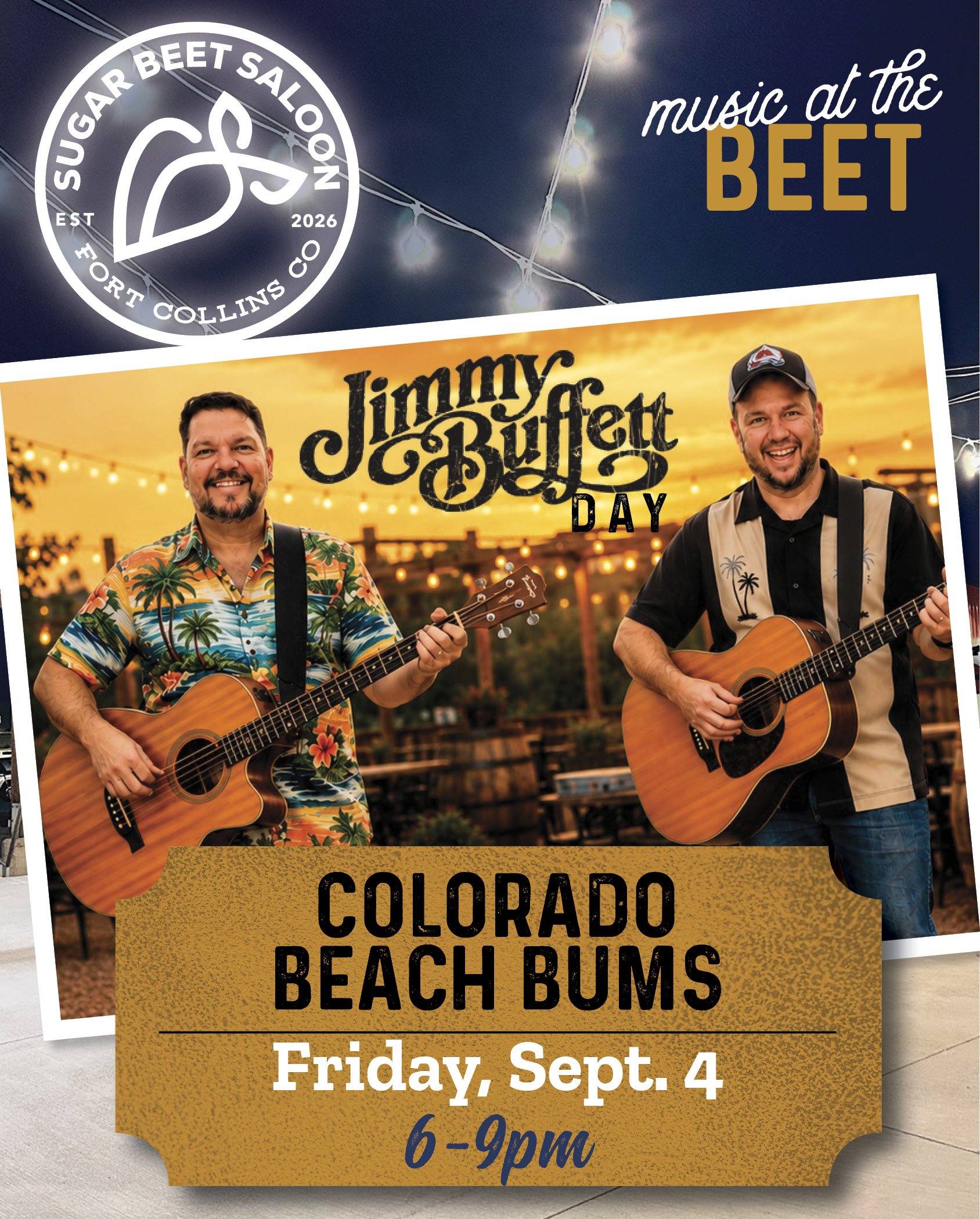 MUSIC AT THE BEET: Jimmy Buffet Day! 