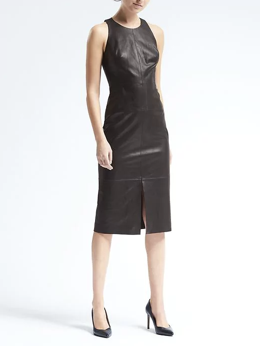 Sleeveless Leather Midi