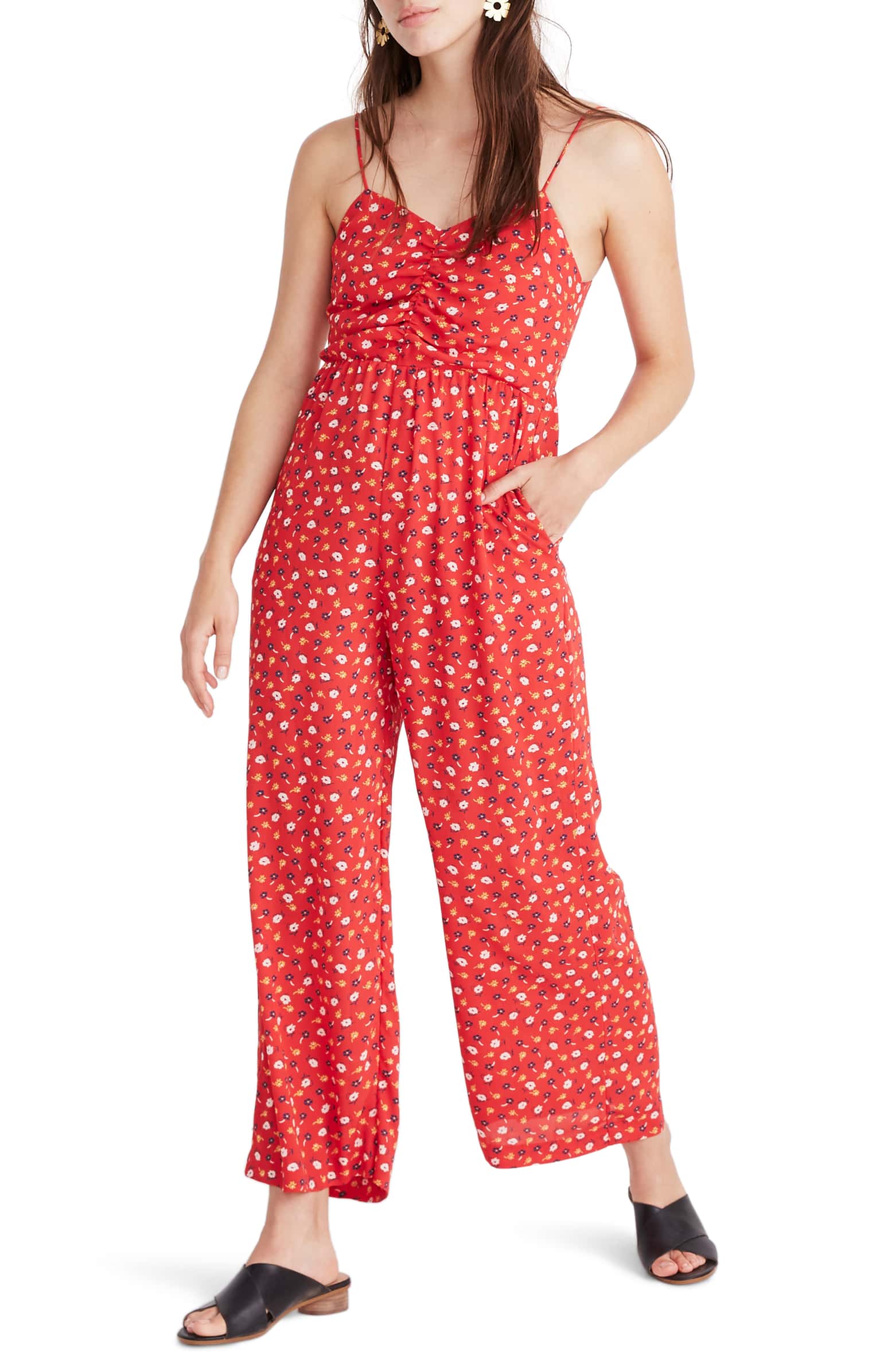 Ruched jumpsuit $99.99 (30% off)