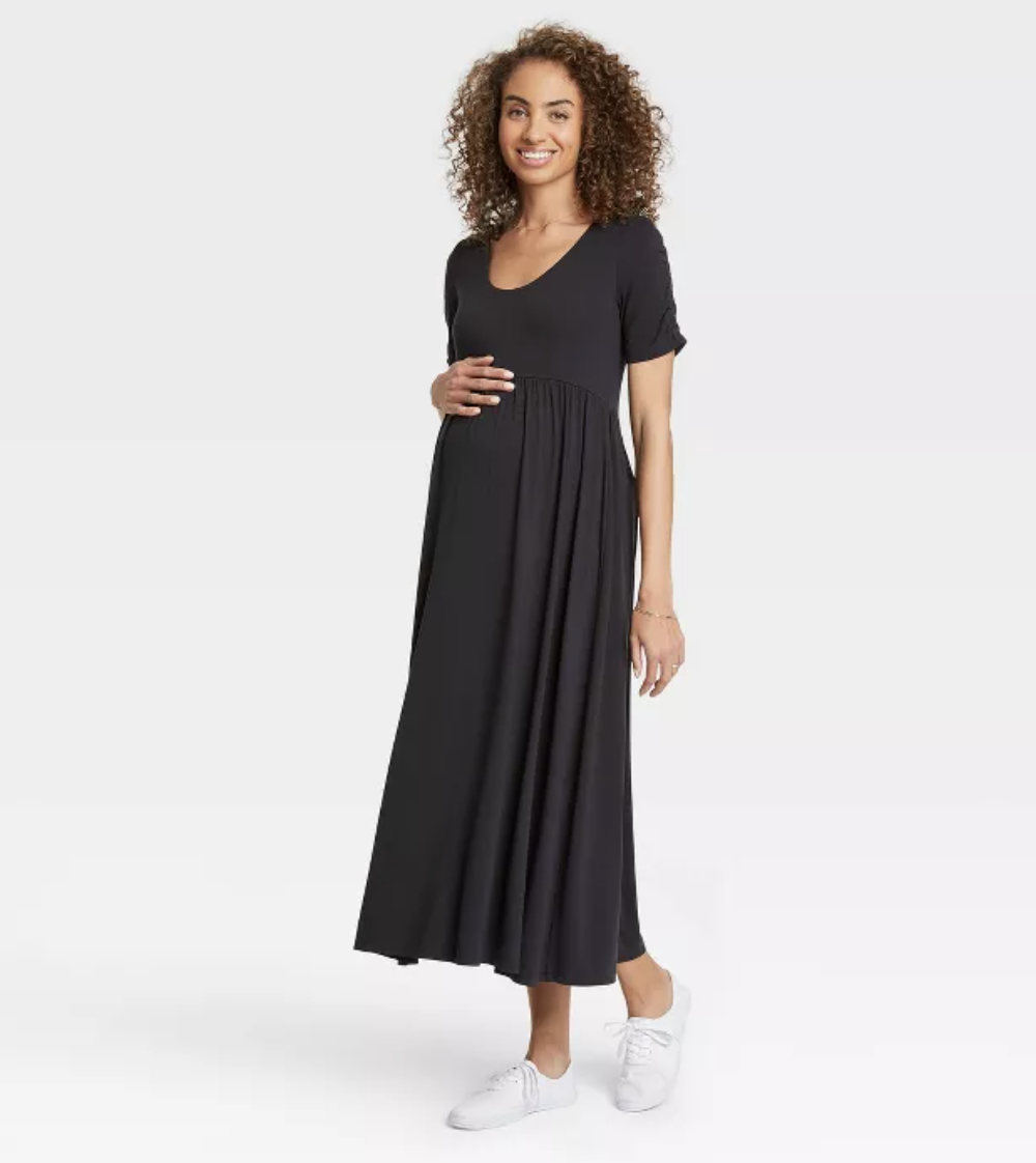 Jersey Maternity Dress Black