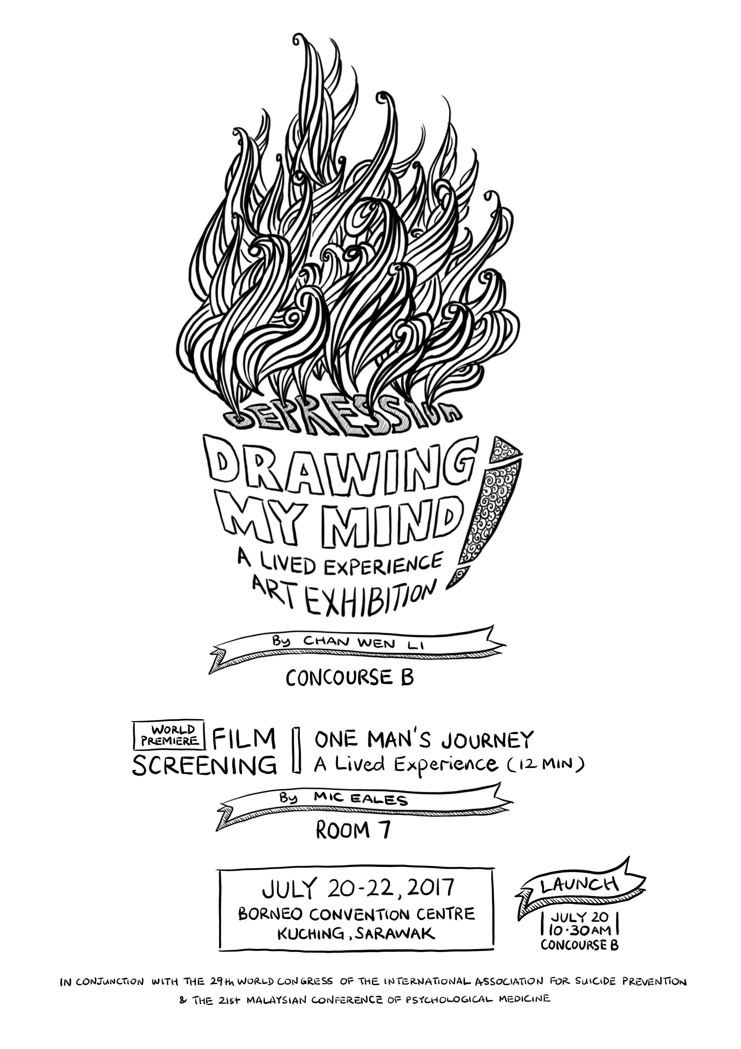 Drawing My Mind - A Lived Experience Art Exhibition is Wen Li's first solo exhibition.