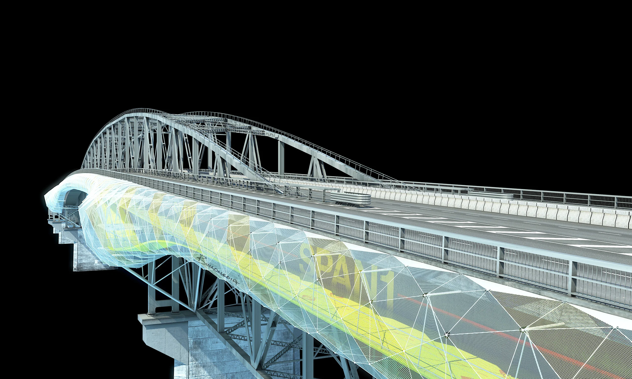 EARLY IMPRESSION OF THE SKYPATH DESIGN // AUCKLAND HARBOUR BRIDGE SKYPATH