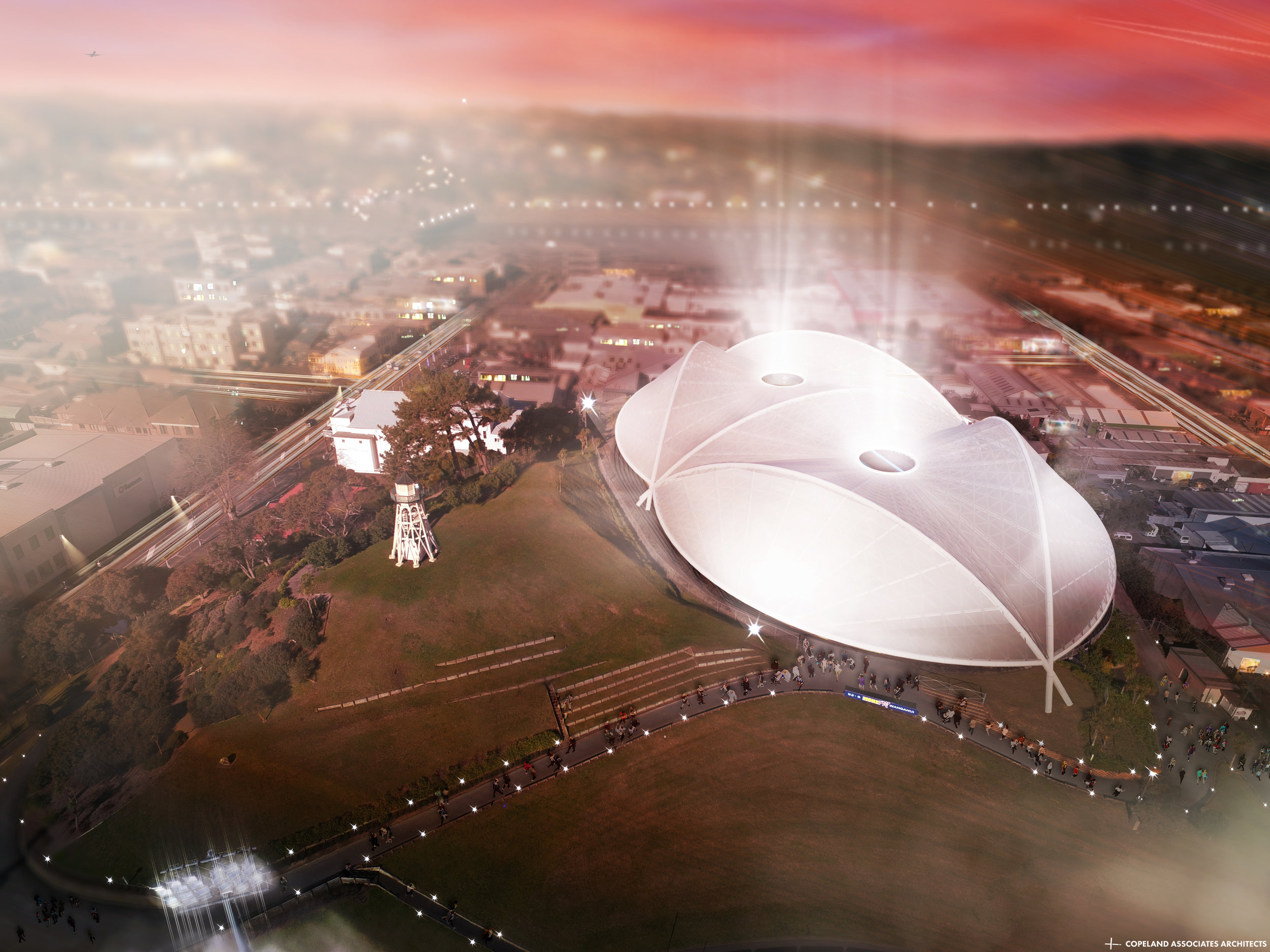 AS THE SUN SETS THE PEOPLE GATHER FOR THE SHOW // WHANGANUI VELODROME