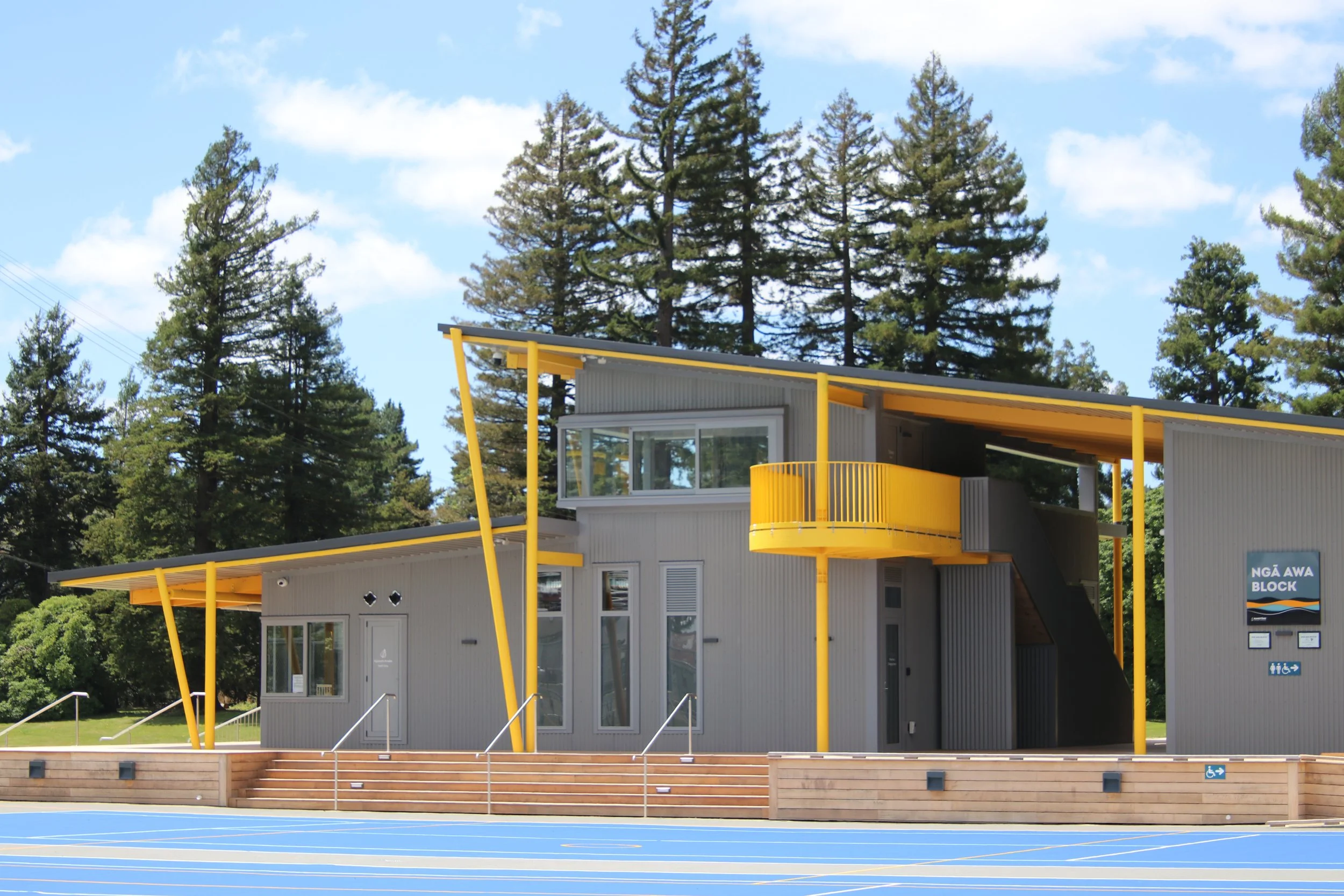 Ngā Awa Block View from Tennis/Netball Courts