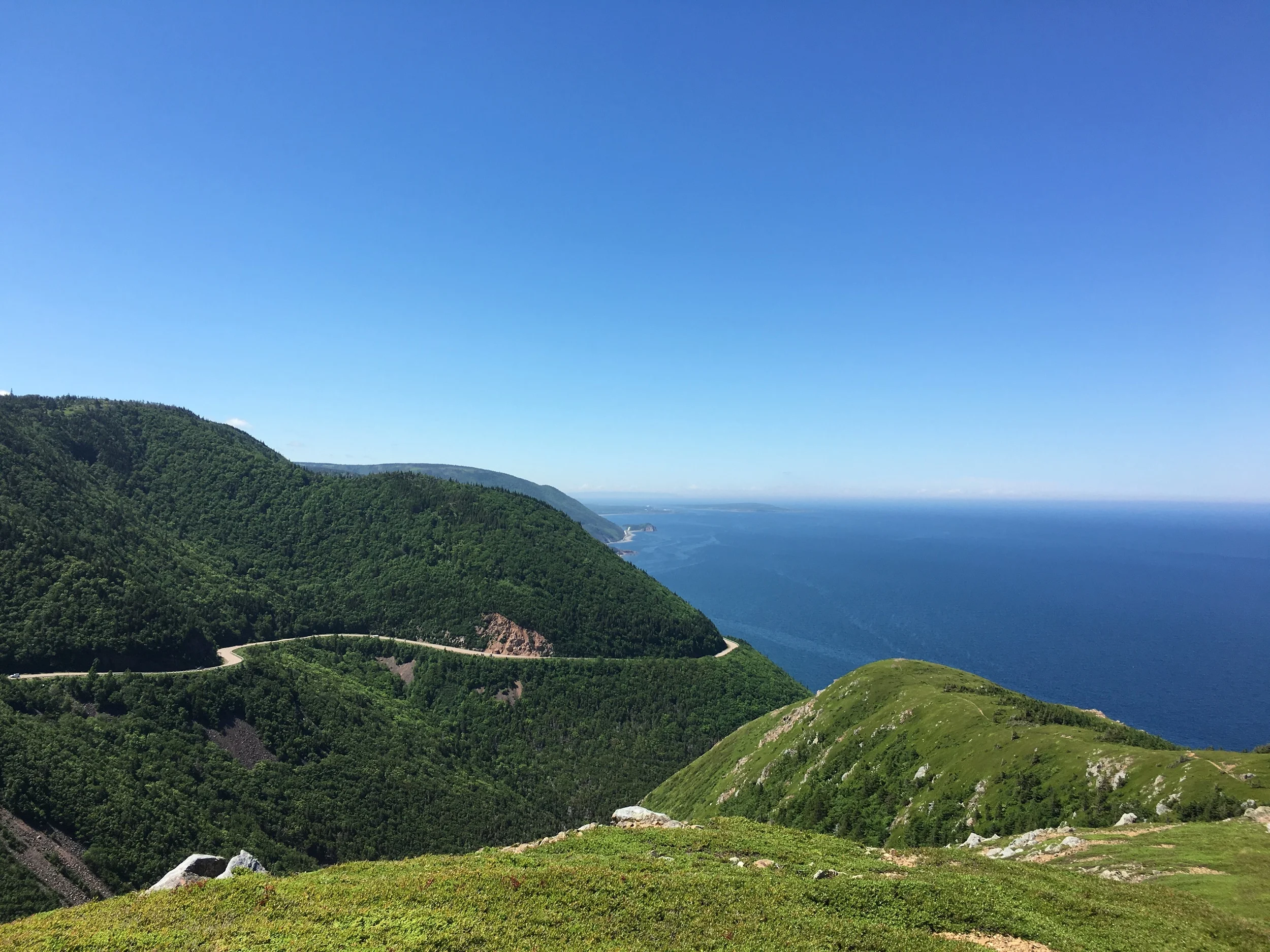 The Cabot Trail drive on the other side