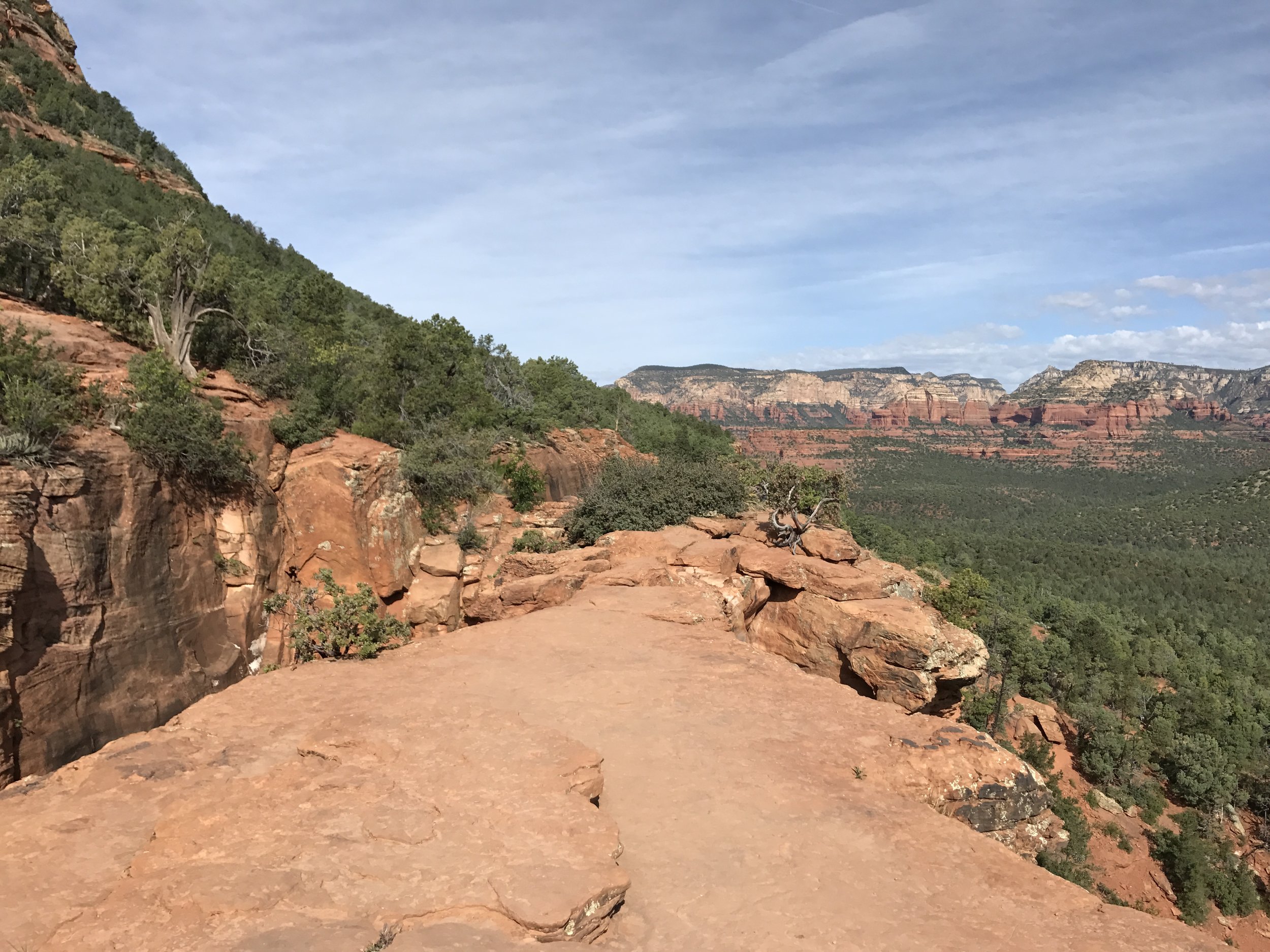 I did walk to the BASE of the bridge that extends out, but didn't want to go the most narrow part.