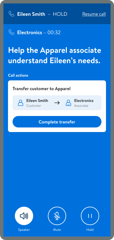 Transfer functionality