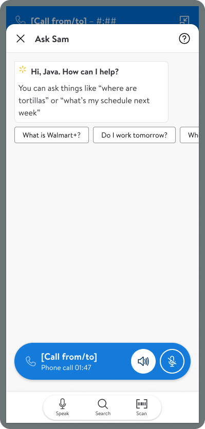 Floating call widget (default)