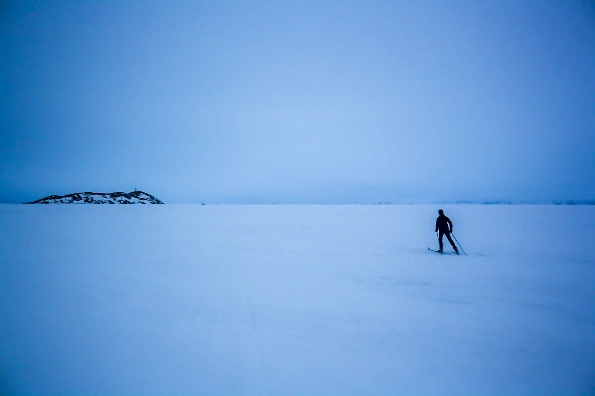 Skiing to the yurt. Photo by Sean Doherty.