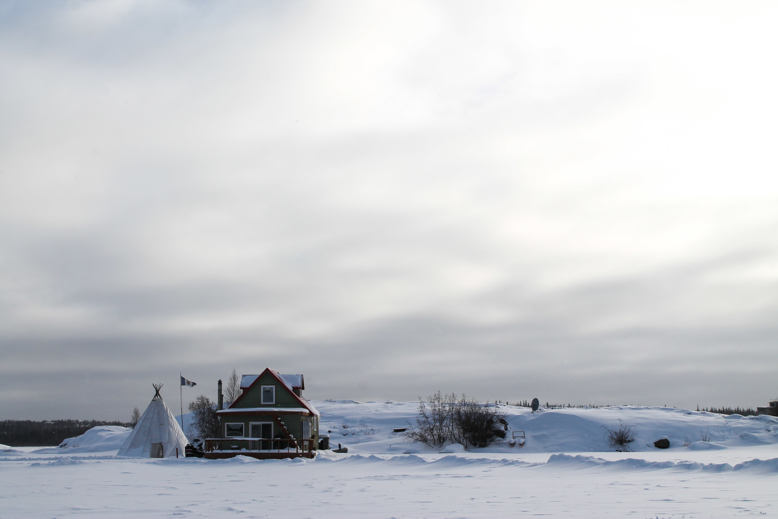 One of Yellowknife's groovy houseboats. Photo by Sara Statham.