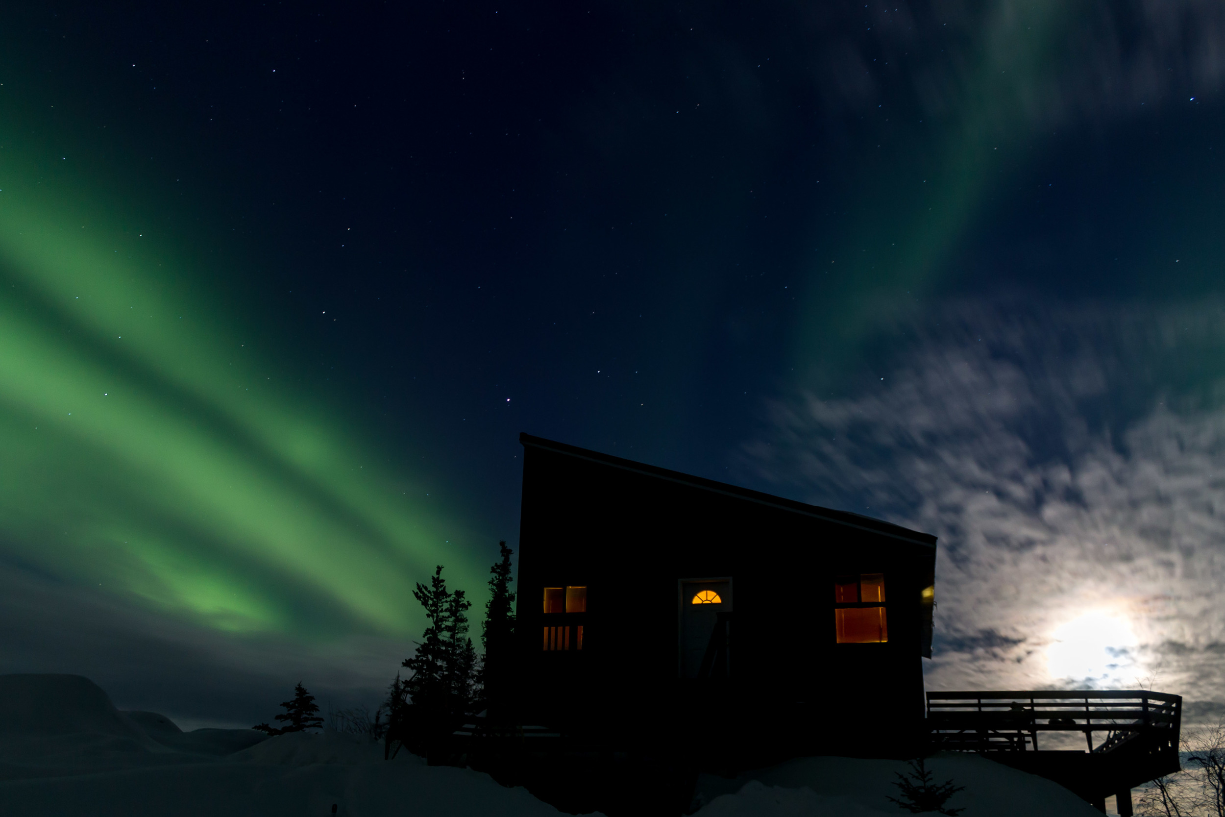 The skies were full of light, from the moon, and the stars, and the aurora. Photo by Sara Statham.