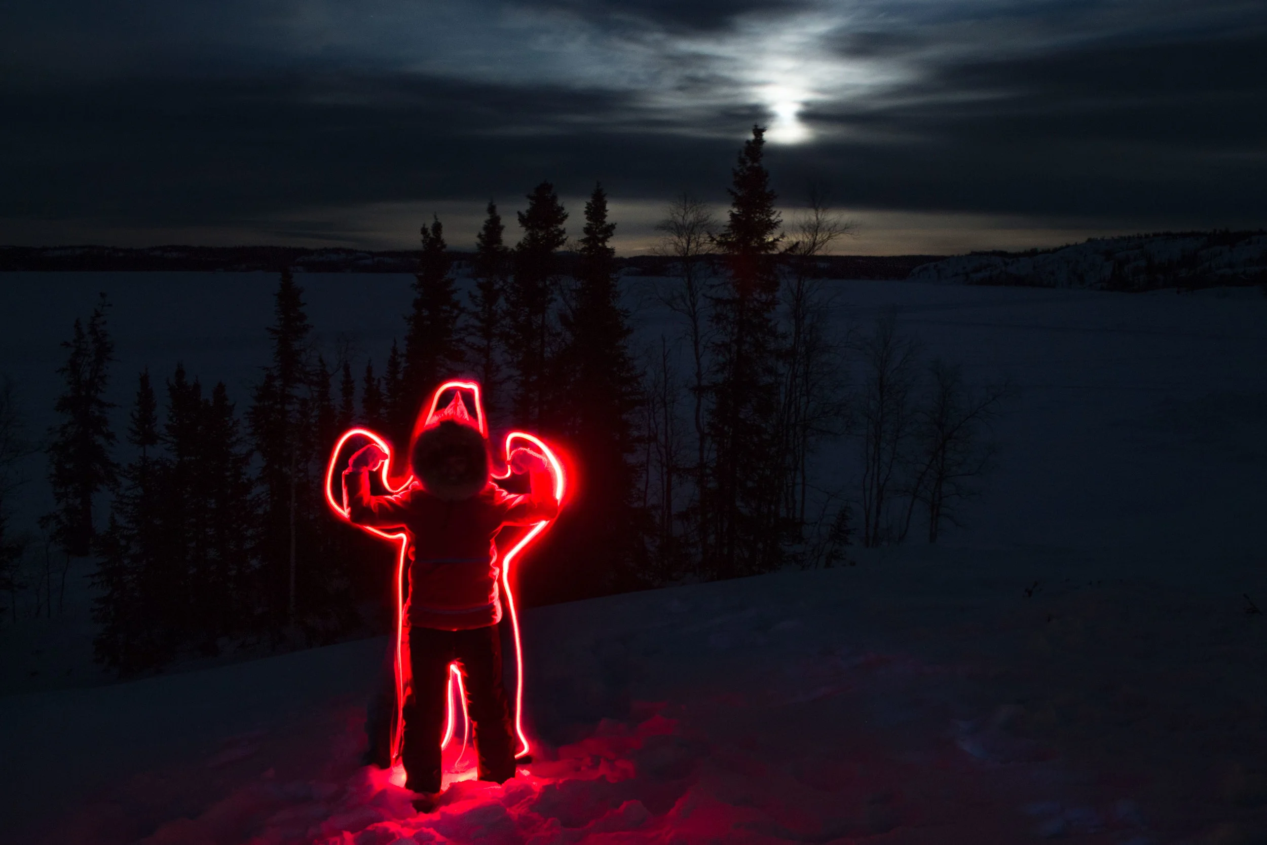 Anubha Borealis. Photo by Sara Statham, outline traced by Murray McMahon.