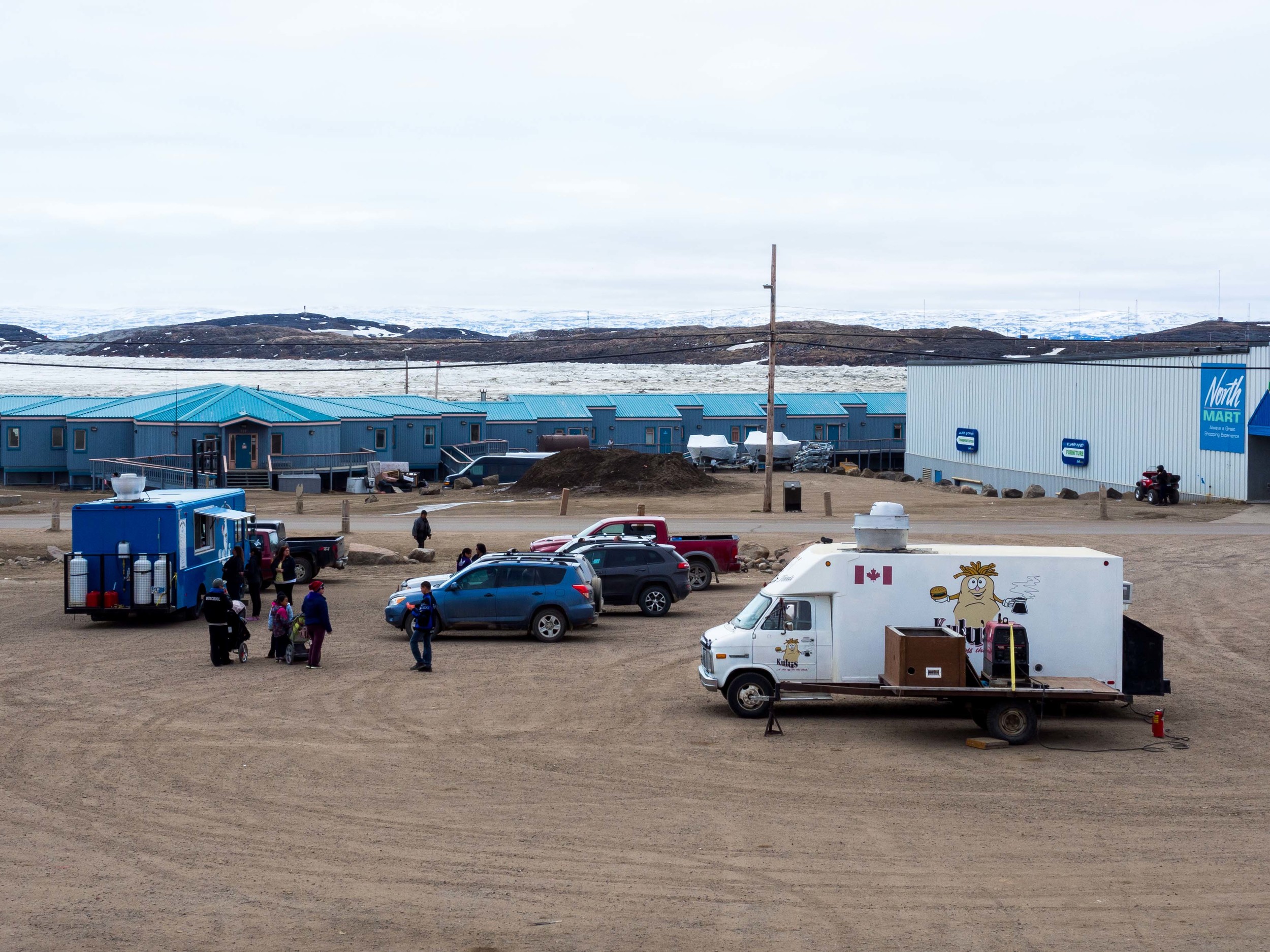 Nanook Express and Kulu's at Iqaluit's food truck park.