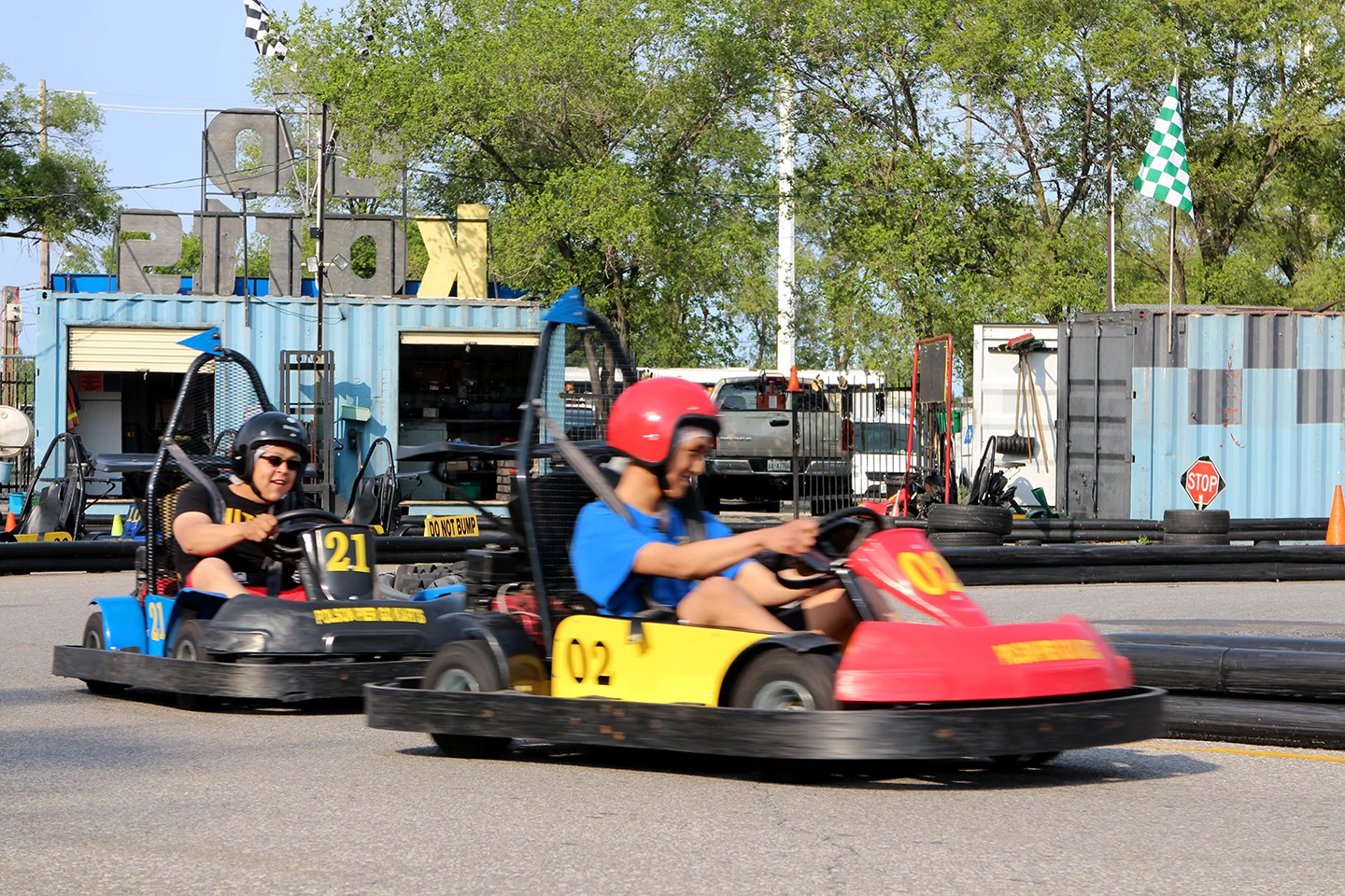 Go karting in Toronto, Cherry Beach. Photo by Alexa Hatanaka