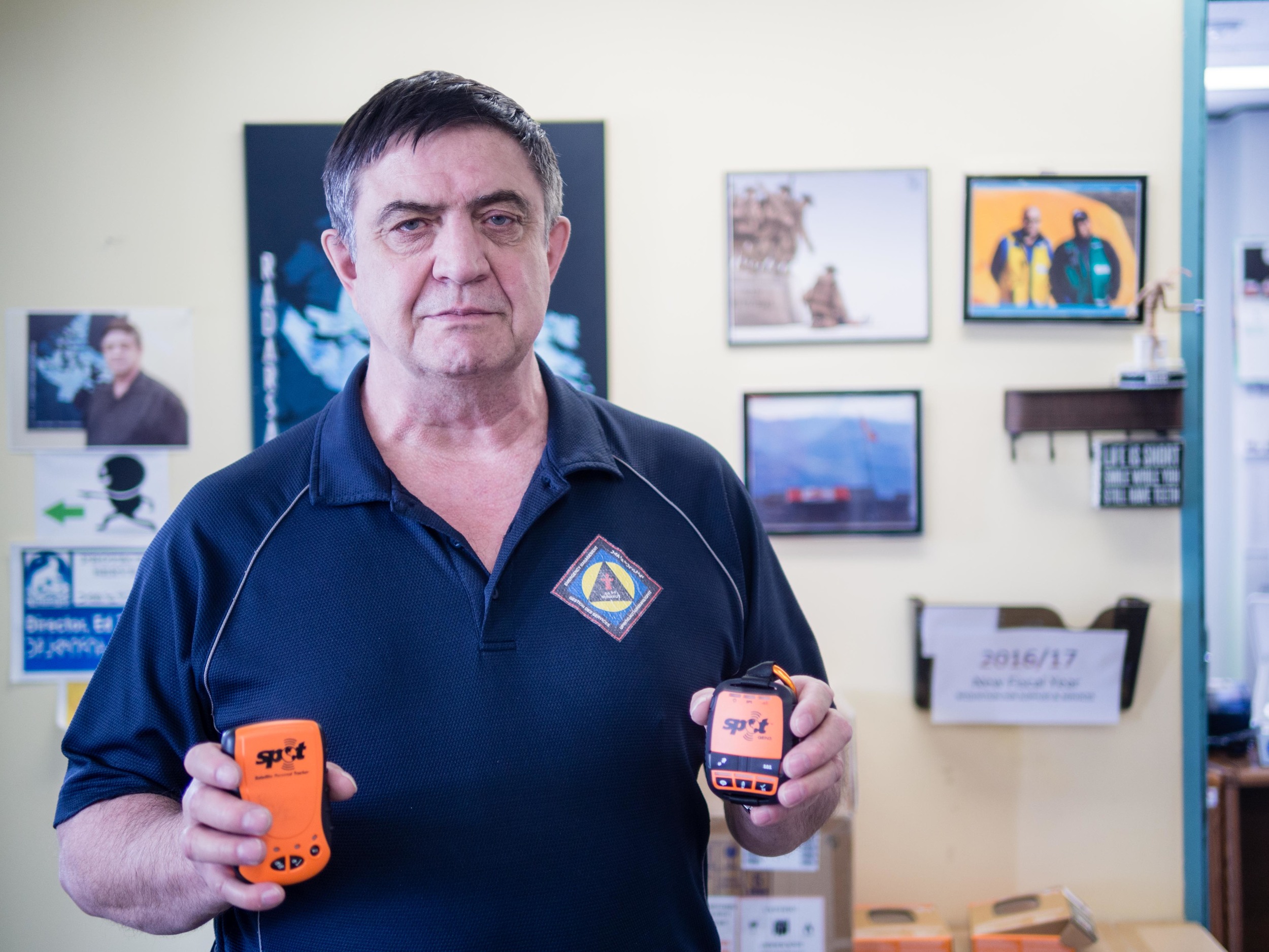Ed Zebedee stressed that SPOT devices, pictured here, could really help aid search and rescue efforts.