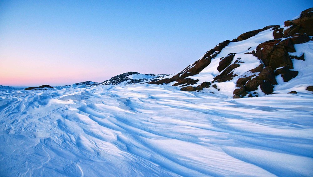An early arctic morning, this image captures the cold mood of the arctic. Photograph by Frank Reardon.