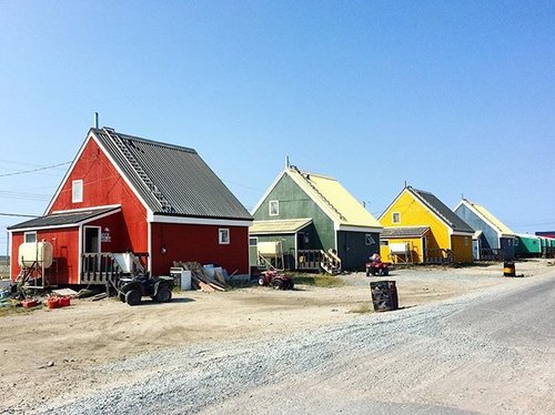 My favourite street in Rankin Inlet ❤️💚💛💙