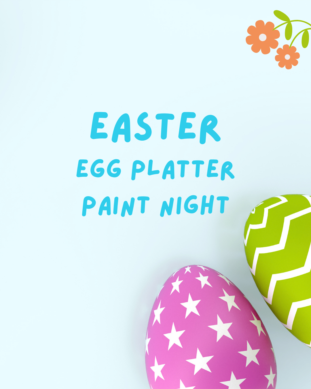Easter Egg Platter Pottery Painting - 3/11 and 3/12