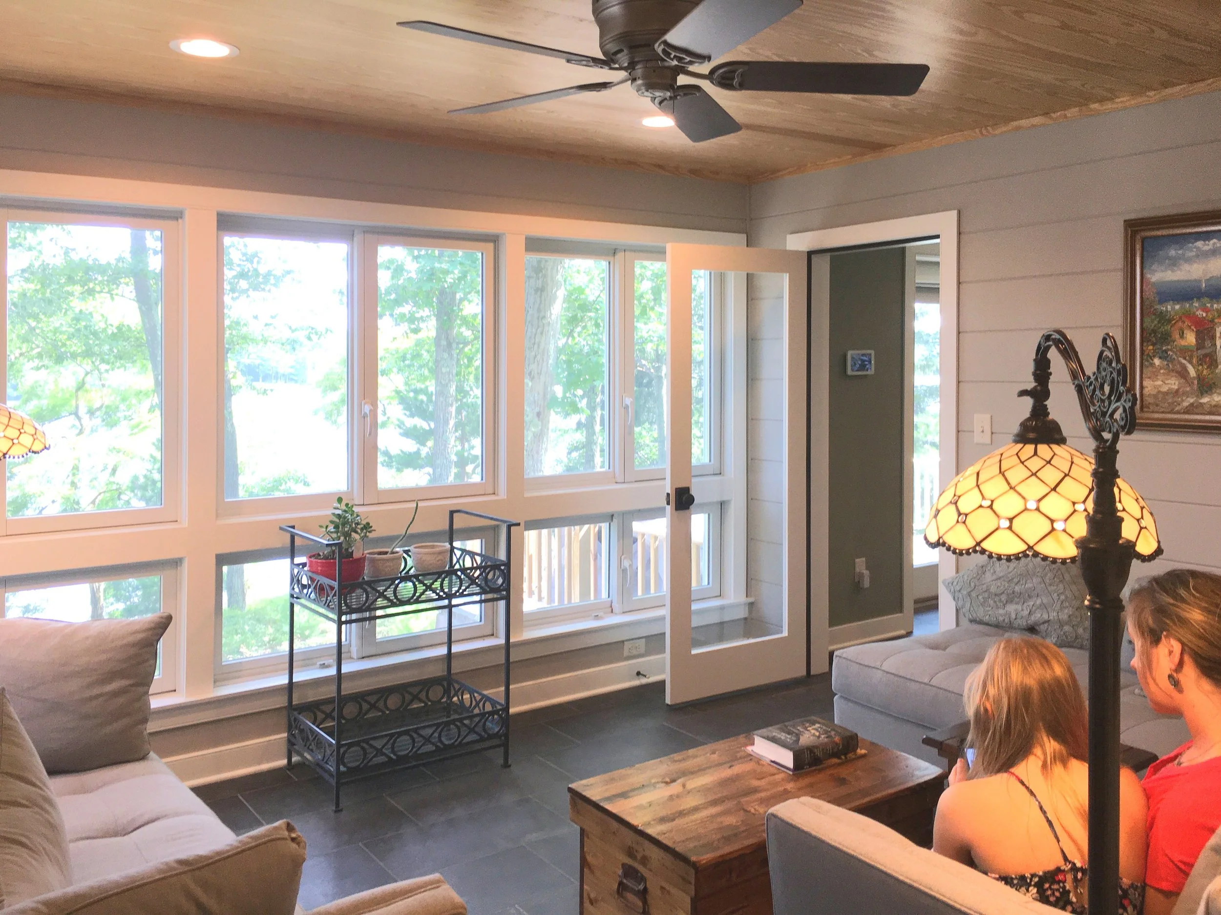  New sunroom off of the kitchen.  
