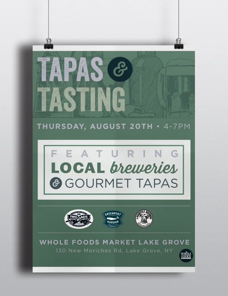  Poster created for advertisement in Whole Foods Market, Greenpoint, Two Roads, and Lagunitas brewery. 