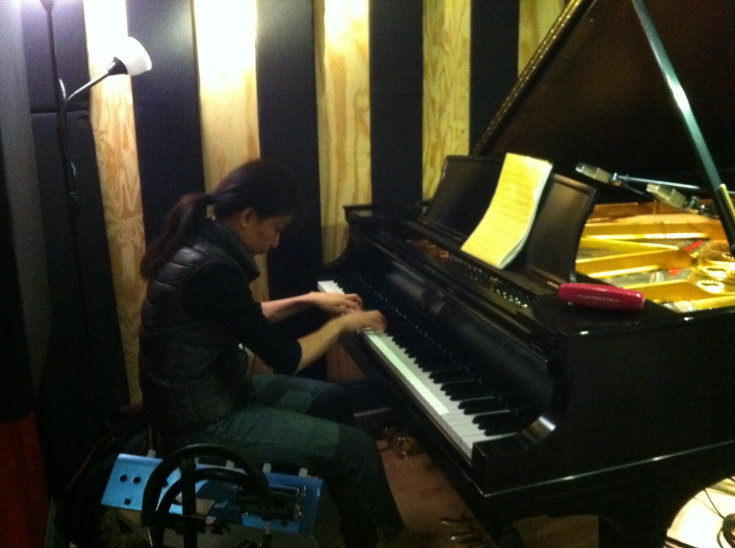 Pianist Chiemi Nakai during the making of Rhythm Lab.