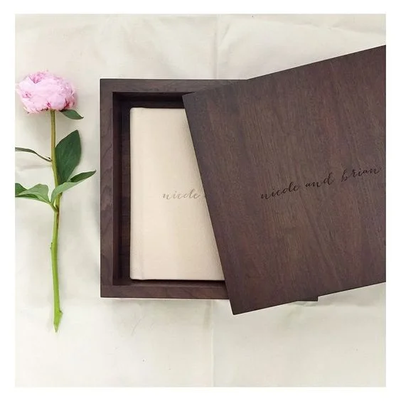 Wood Heirloom Boxes come in your choice of Walnut or Bamboo.
