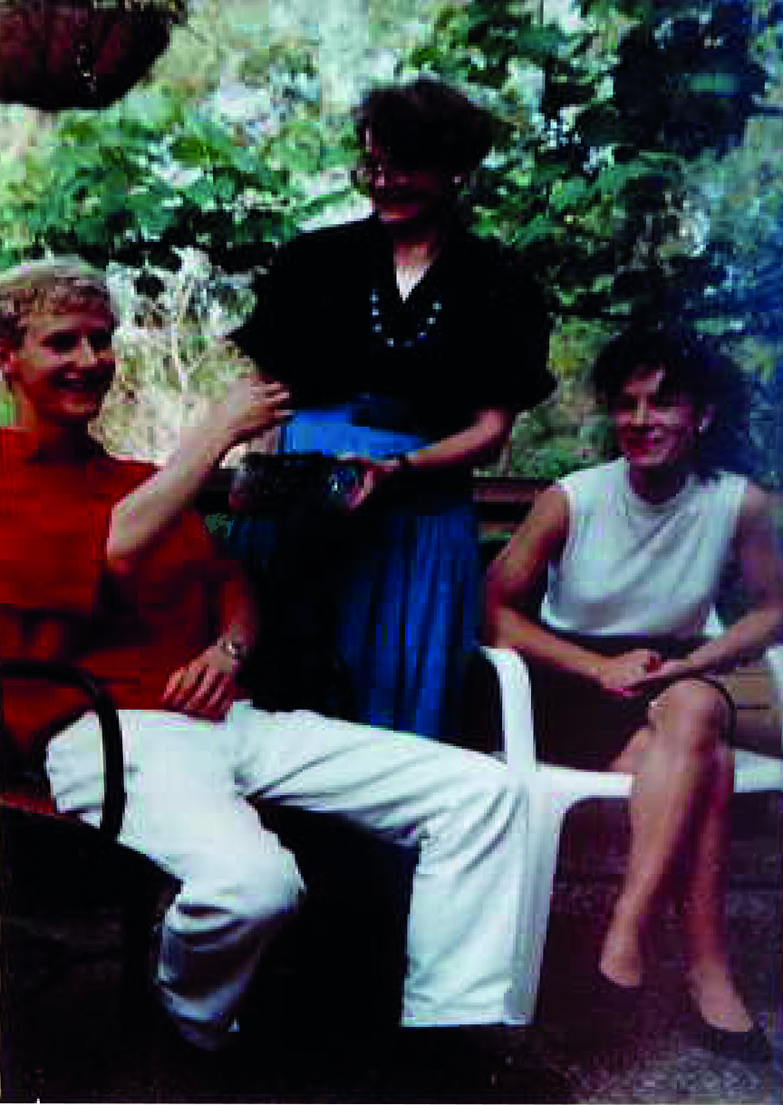 Simon aged 19 with friends in Mt Waverly. Image courtesy of Val.