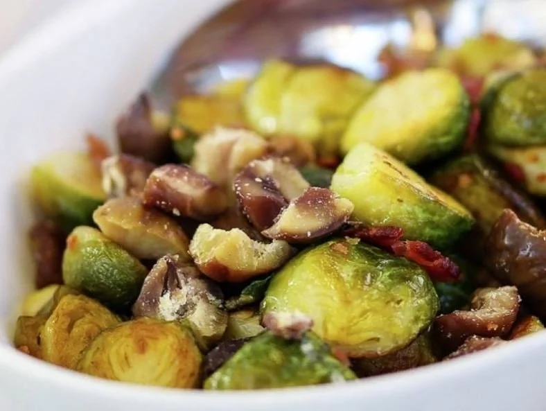 Brussels with Pancetta and Chestnuts.JPG