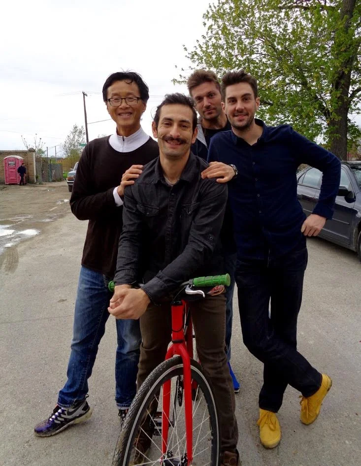Edwin Chan, Chris Miele, PK, and John Patrick on 16th St in front of True North.