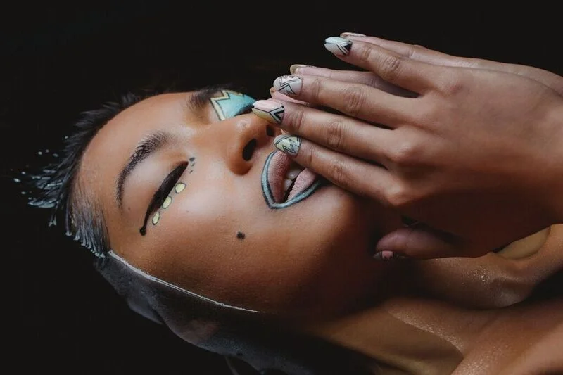 Easter Egg Nails and Makeup