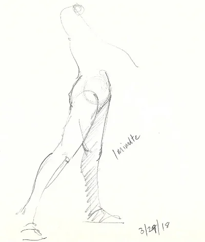 Over The Shoulder Pose Drawing