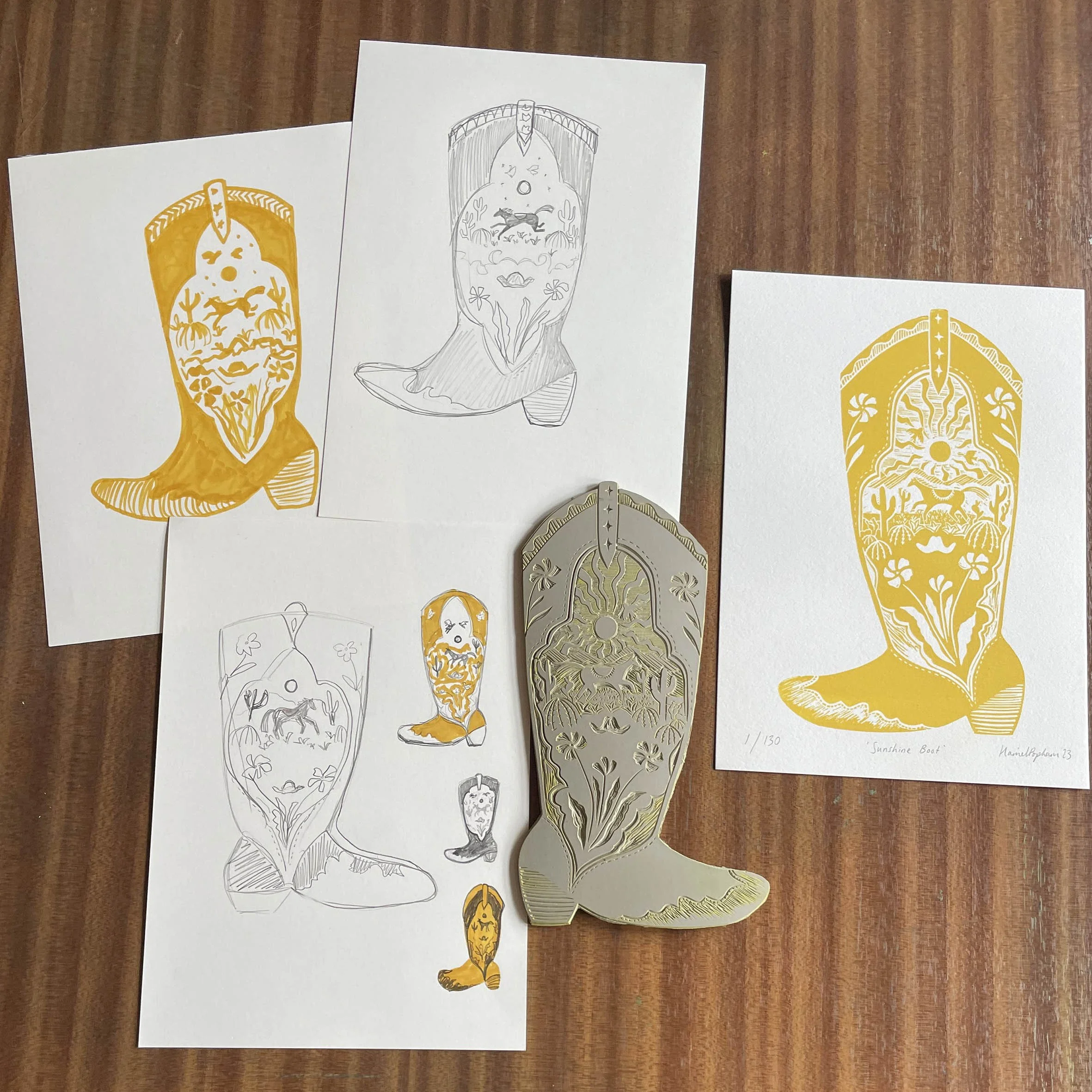Sketches and final sunshine boot.jpg