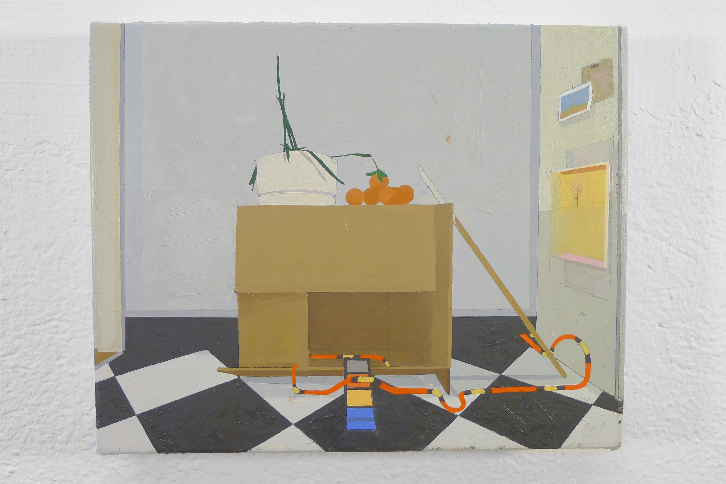 Kitchen, Plant, Orange, Box, Refrigerator