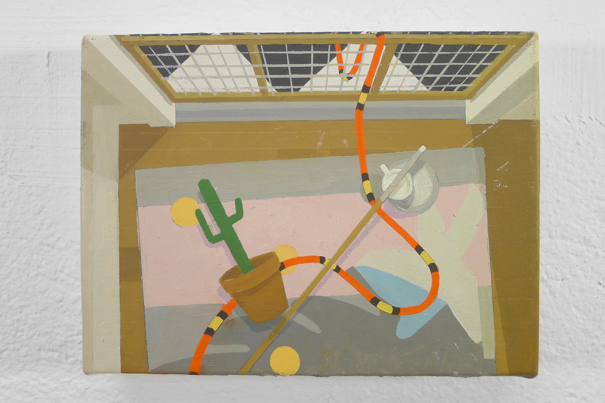 Safety Gate, Snake, Mug, Cactus, Pot, Rug, Stick, Hallway