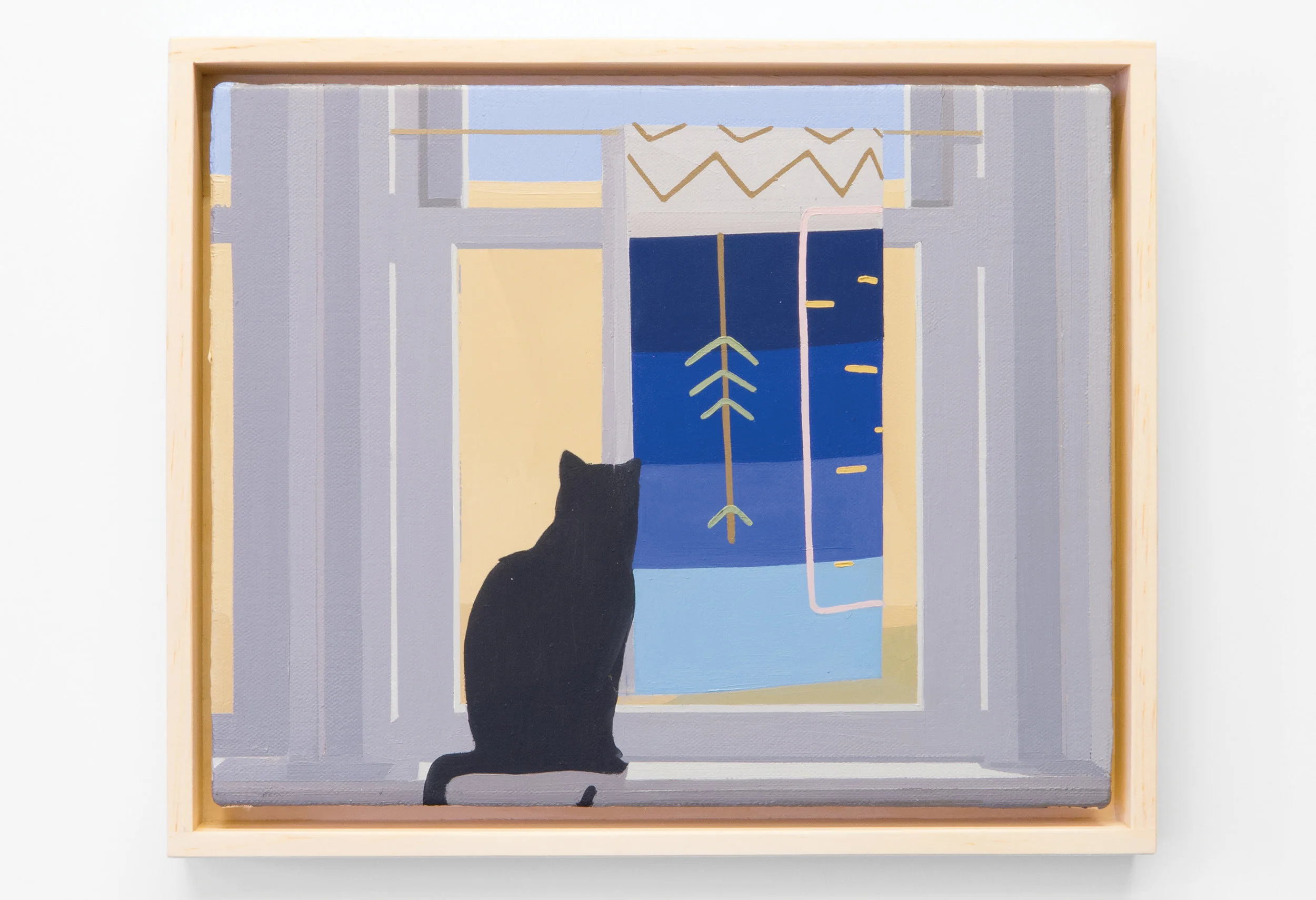 Sleeping Bear, Window, Textile, Cat