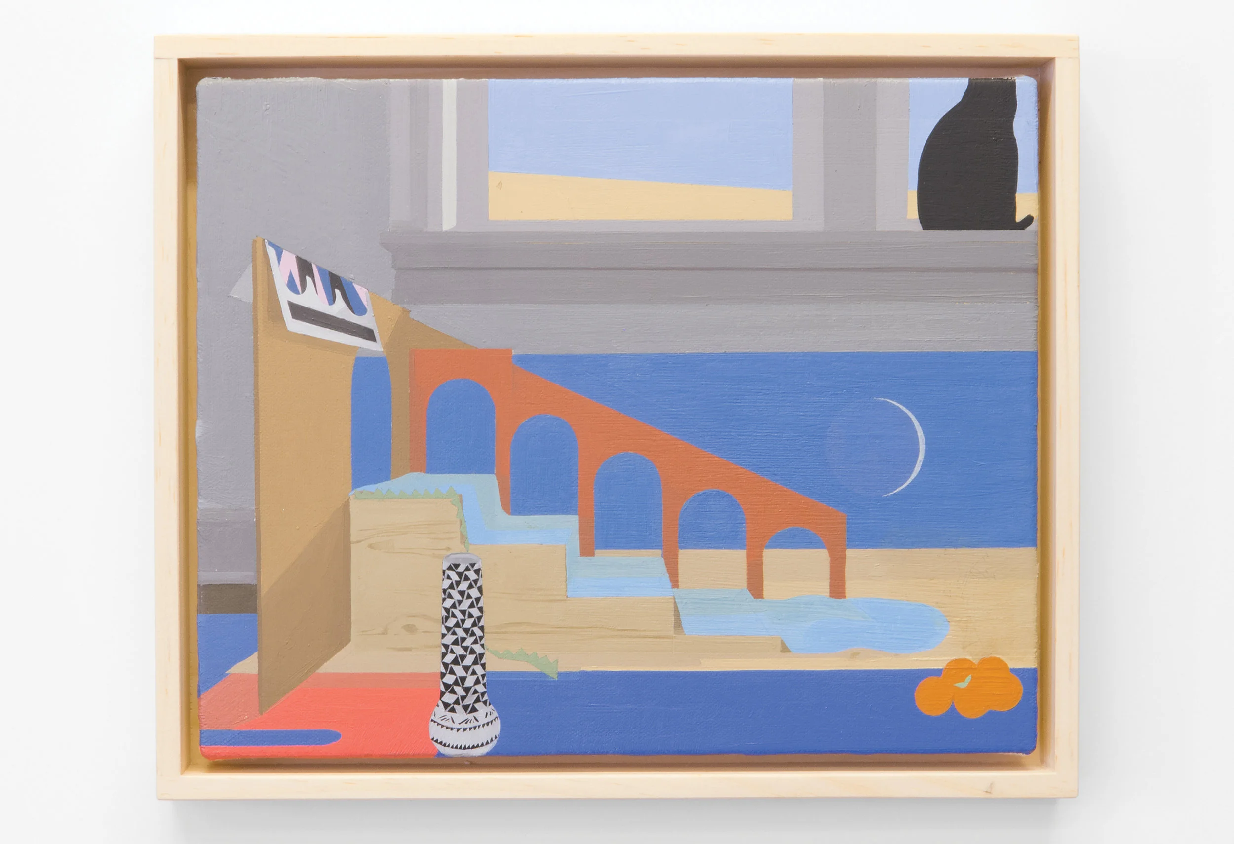 Sleeping Bear, Oasis, Diorama, Orange, The Dance - Reproduction, Ceramic Vase, Eclipse