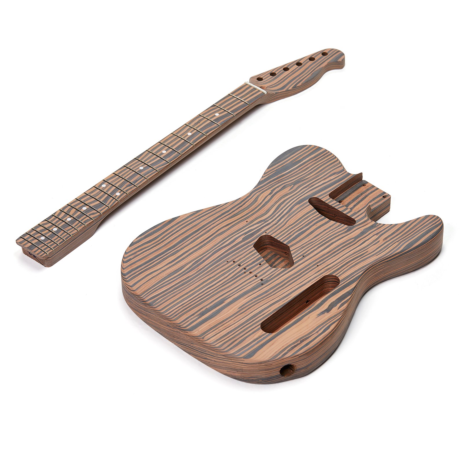Bad Cat Instruments 6 Strings Solid Zebrawood TL Style Electric Guitar Builder Kit — BAD CAT INSTRUMENTS Bad Cat Instruments 6 Strings Solid Zebrawood TL Style Electric Guitar Builder Kit — BAD CAT INSTRUMENTS