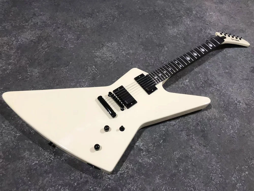 P4m Olympic White Metallica James Hetfield Custom X Explorer Electric Guitar Bad Cat Instruments