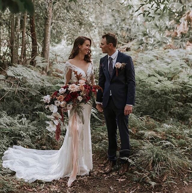 Happy one year anniversary to Liz + Scott. Can&rsquo;t believe this special day was a year ago already! Pure magic in one of our favourite places in the world- The Royal National Park. 
@kristiecarrickphotography ❤️
@audleydancehallandcafe