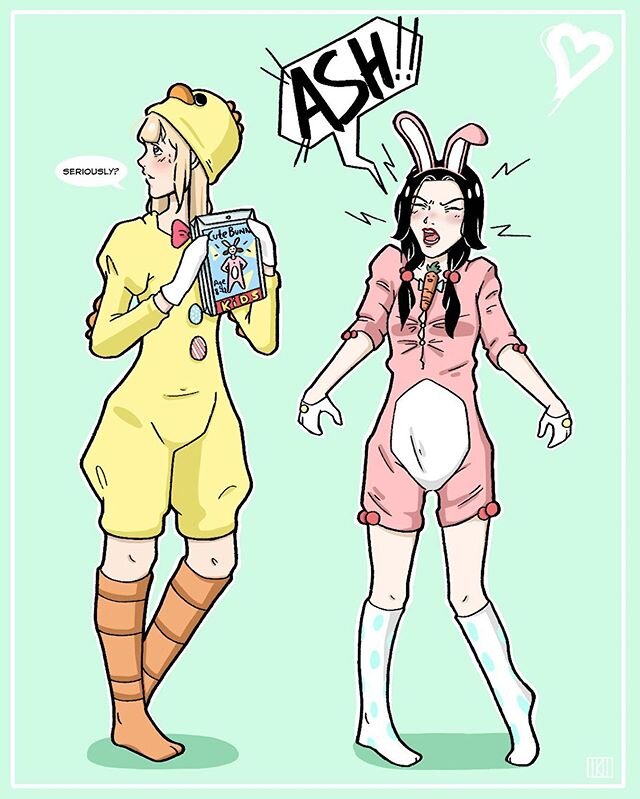 I asked you which Love, Ink pairing you wanted for an Easter themed illustration and you voted for Sunny &amp; Demi 🐣! (and I guess Ashton the prankster kind of made the cut 😆)
I drew this a while back and I think today is a good day to post it 😁
