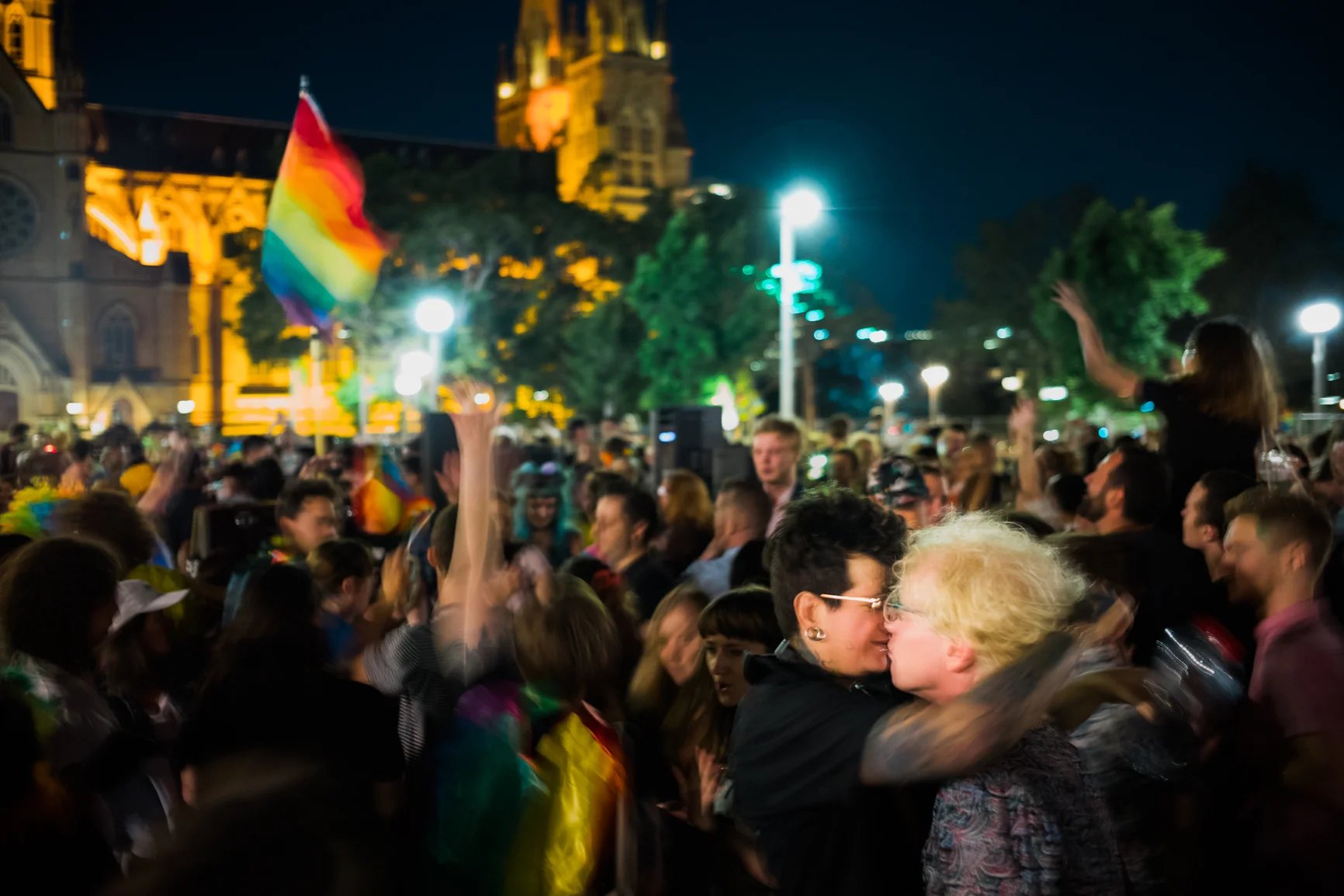  On November 15 2017 the results for the Australian same sex marriage postal survey results were announced with 61.6% of Australians voting "YES". This result would be considered a landslide victory if it were a general election. Pictured here is the