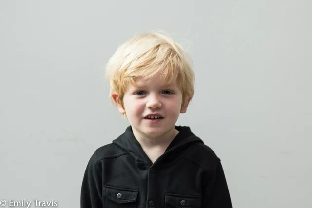 Little boy portrait studio photo