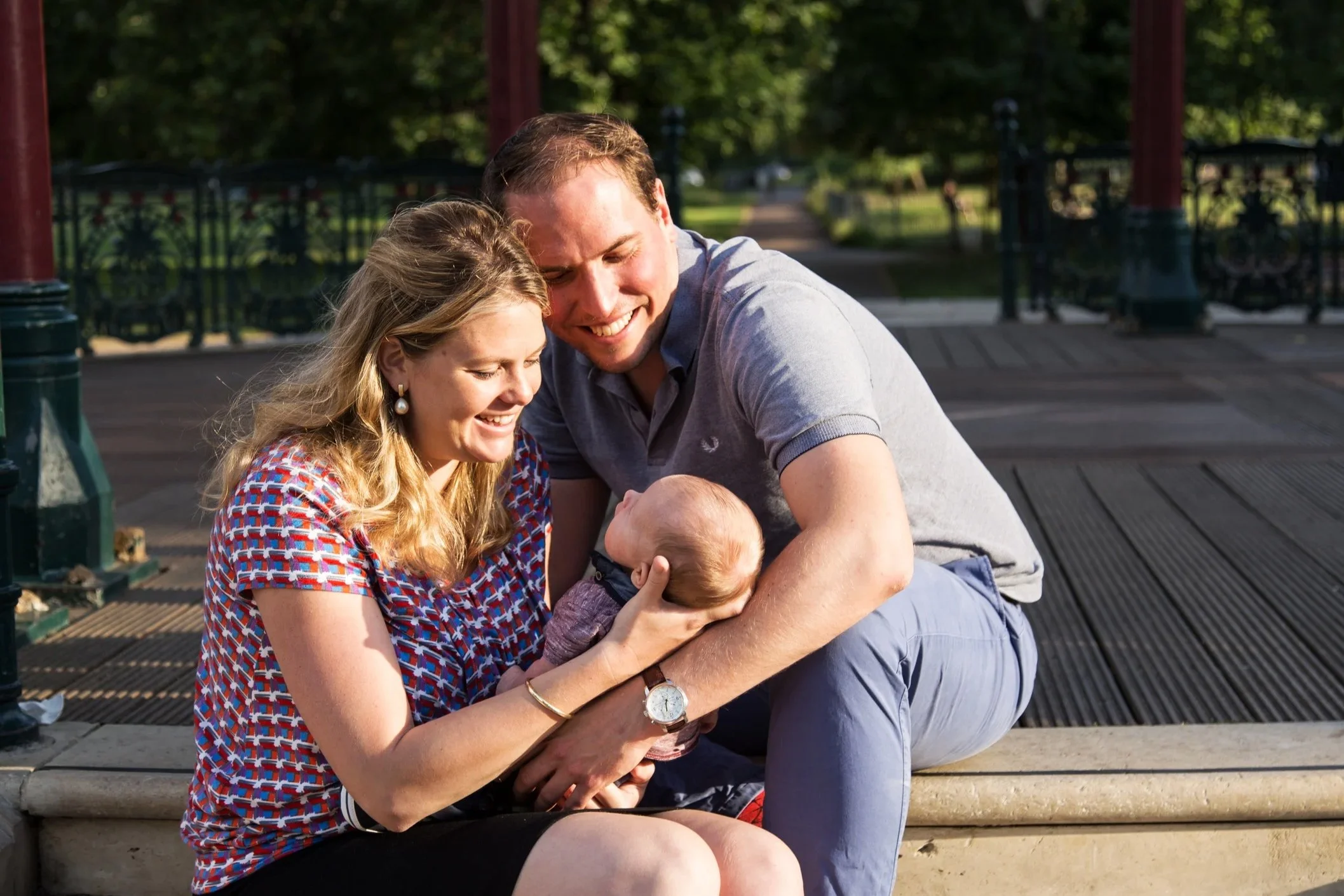 spending time with newborn baby photo