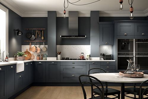 Slate Grey Kitchen With White Worktops Onlinesbi Corporate Vyapaar ...